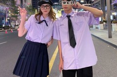 泰国校服是白色还是紫色的_泰国校服的穿法