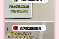 蹲便器低瓷砖2cm是否施工质量不过关，蹲便器比瓷砖矮一些？