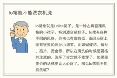 lo裙能不能洗衣机洗_裙子可以放进洗衣机吗