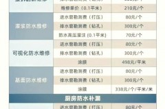 做防水补漏一般多少钱_防水补漏需要什么材料